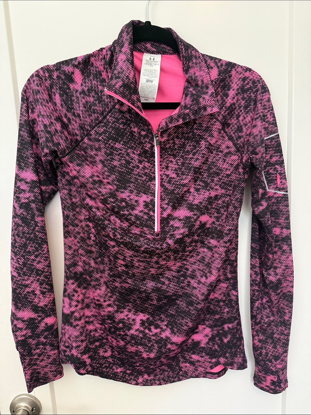 Under Armour Black & Hot Pink Half-Zip Performance Pullover